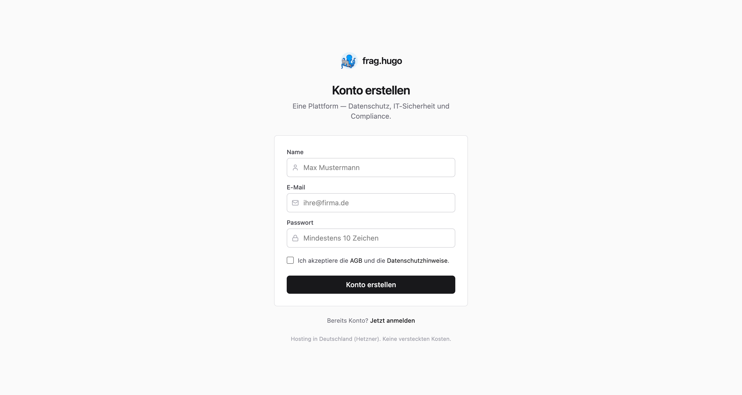 Registrierungsformular