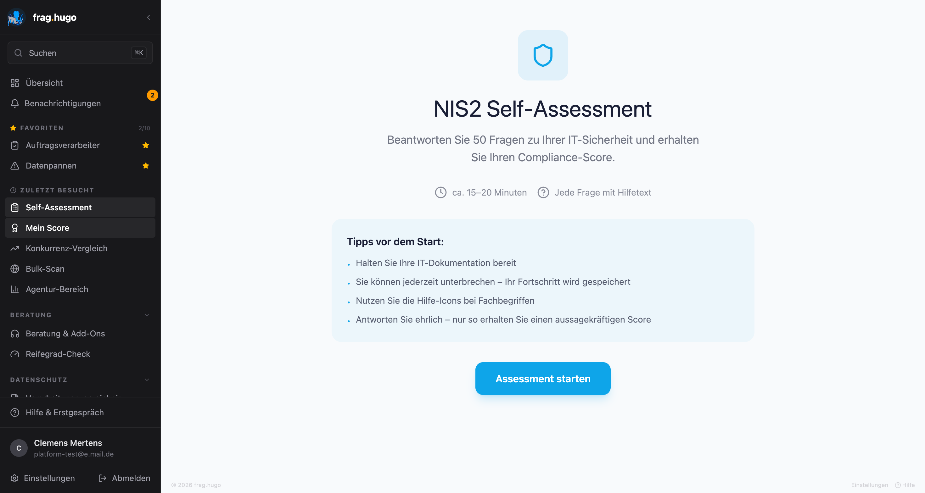 Self-Assessment-Fragebogen
